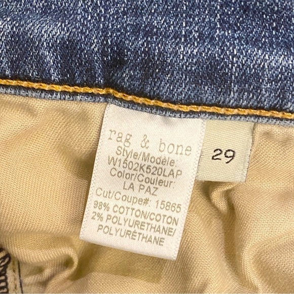 Rag & Bone 29 Skinny Jeans La Paz Distressed Ripped Womens Juniors Stretch - Picture 11 of 13